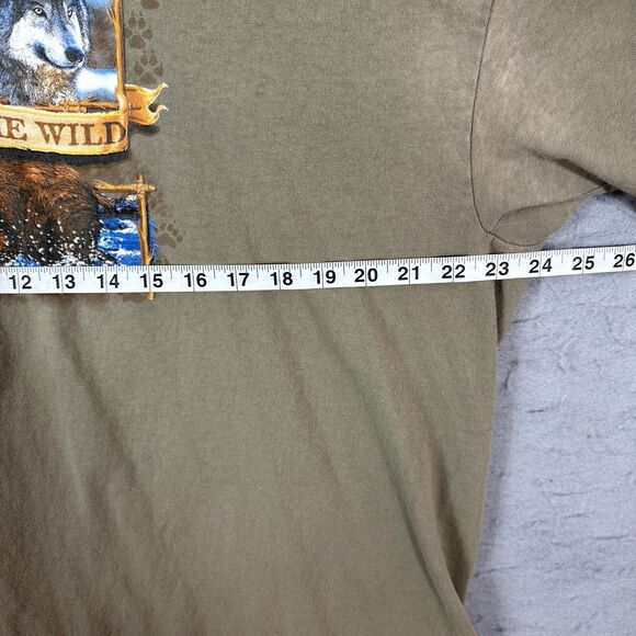Vintage Alaska Call Of The Wild Extra 2XL Shirt Grizzly Bear Moose Wolf Delta - Picture 8 of 13